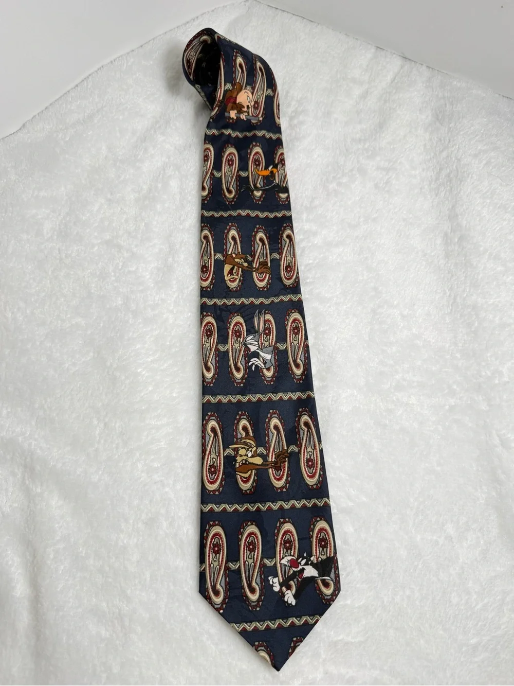 Vintage 1995 Looney Tunes Mania Character Tie